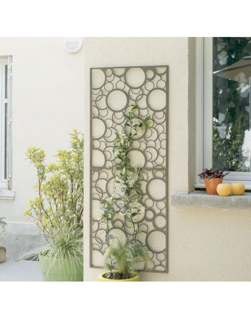 Zdjęcie: Ścianka metalowa Deco Panel Bubbles 0,6x1,5 m, szary NORTENE