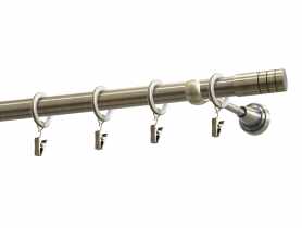 Karnisz pojedynczy 19 mm Zylinder 240 cm mosiądz GARDINIA