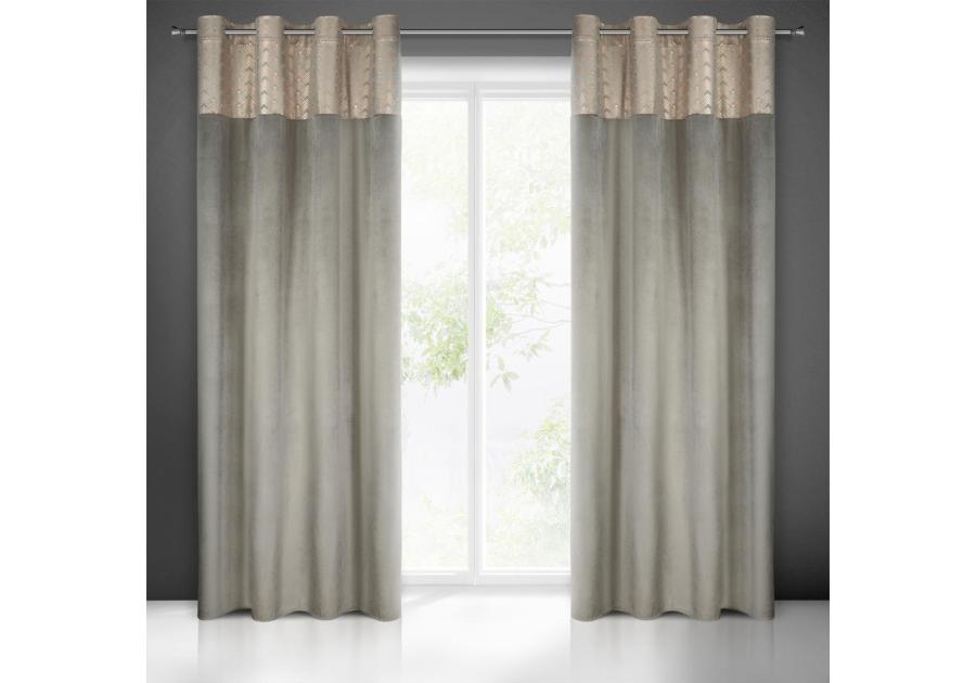 Zdjęcie: Zasłona gotowa Elen 140x250 cm stalowy EUROFIRANY