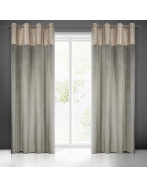 Zdjęcie: Zasłona gotowa Elen 140x250 cm stalowy EUROFIRANY