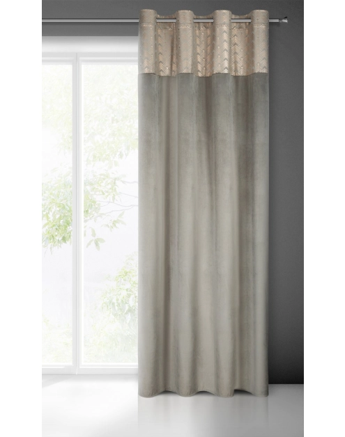 Zdjęcie: Zasłona gotowa Elen 140x250 cm stalowy EUROFIRANY