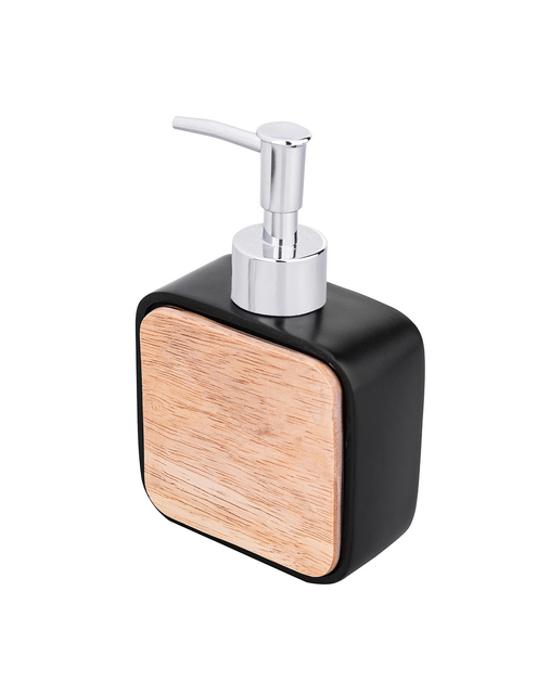 Zdjęcie: Dozownik do mydła z poliresingu z drewnem 9,5x5x15,5 cm ALTOMDESIGN