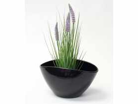 Osłonka doniczkowa owalna 20 cm czarna CERMAX