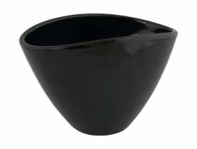 Osłonka doniczkowa owalna 20 cm czarna CERMAX