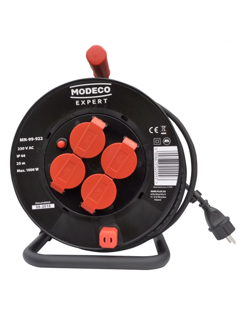 Zdjęcie: Przedłużacz zwijany do zast wewnątrz 10 m przekrój 3x1,5 mm RAWLPLUG