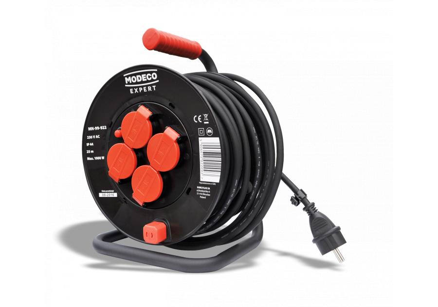 Zdjęcie: Przedłużacz zwijany do zast wewnątrz 10 m przekrój 3x1,5 mm RAWLPLUG