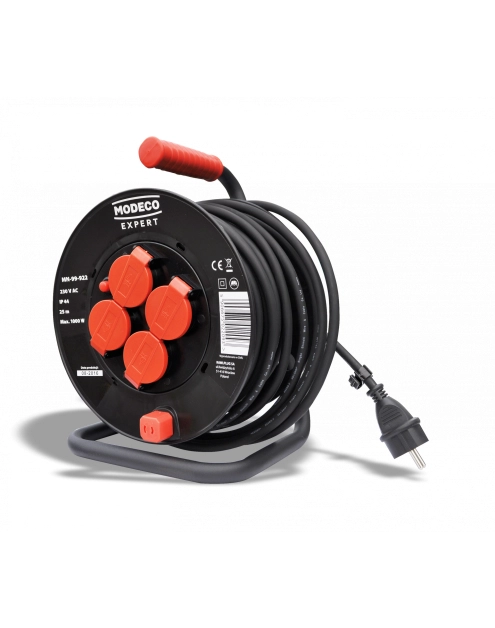 Zdjęcie: Przedłużacz zwijany do zast wewnątrz 10 m przekrój 3x1,5 mm RAWLPLUG