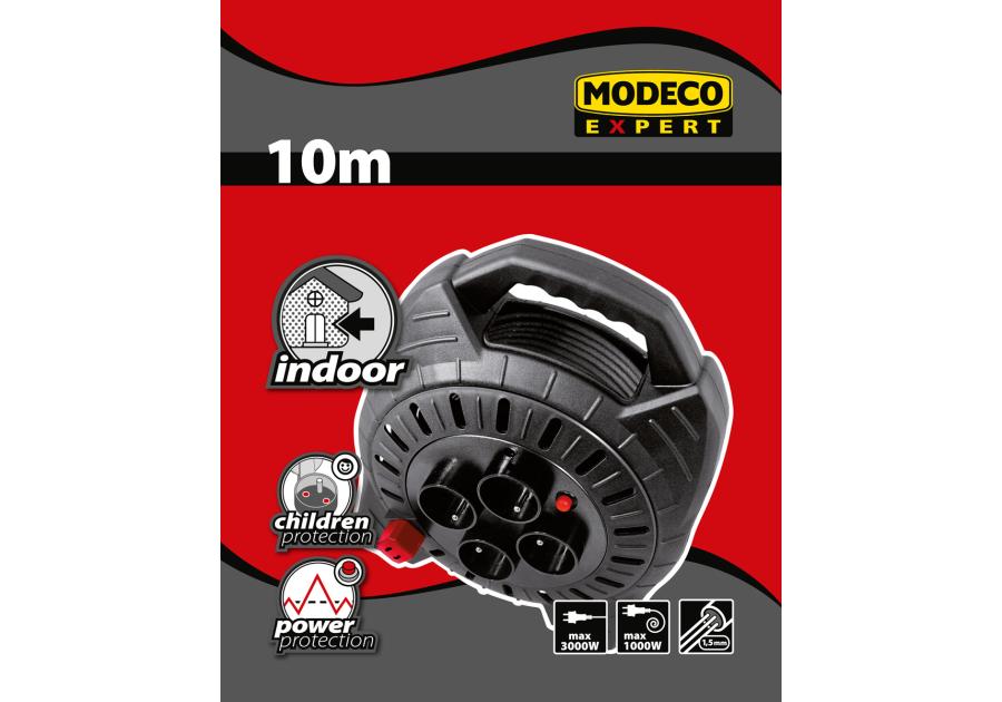 Zdjęcie: Przedłużacz zwijany do zast wewnątrz 10 m przekrój 3x1,5 mm RAWLPLUG