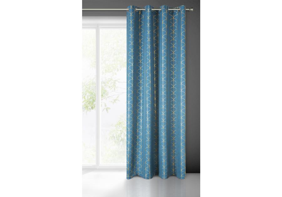 Zdjęcie: Zasłona gotowa Cande 140x250 cm niebieski EUROFIRANY
