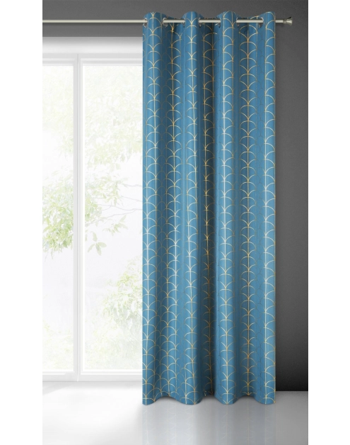 Zdjęcie: Zasłona gotowa Cande 140x250 cm niebieski EUROFIRANY