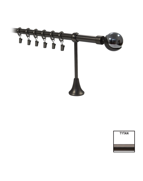 Zdjęcie: Karnisz pojedynczy Victoria fi 19 mm - 480 cm tytan tierra KARWEL