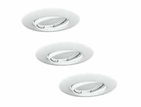 Oprawki ruchome LED Olin stal 3in1 okragle białe 3pak POLUX