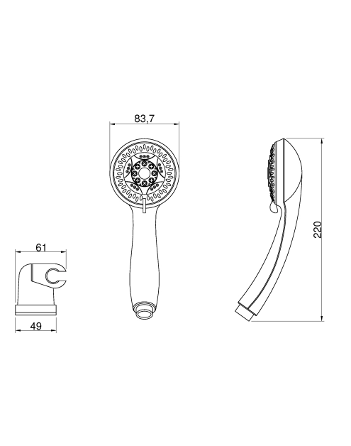 Zdjęcie: Zestaw natryskowy 1-punktowy Elsa INVENA