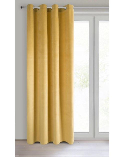 Zdjęcie: Zasłona gotowa Pierre 140x250 cm musztardowy EUROFIRANY