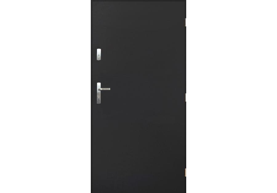 Zdjęcie: Drzwi zewnętrzne folk antracyt 80p komplet PANTOR