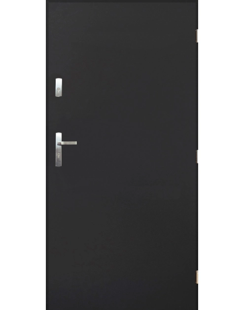 Zdjęcie: Drzwi zewnętrzne folk antracyt 80p komplet PANTOR