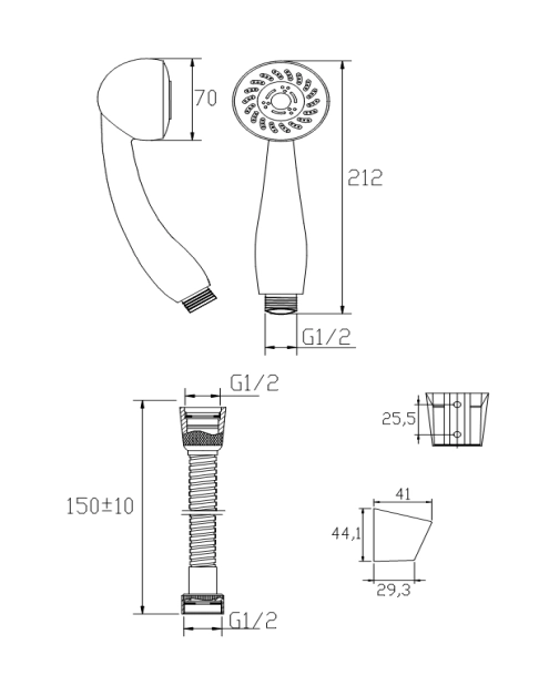 Zdjęcie: Zestaw natryskowy 1-punktowy Gracja INVENA