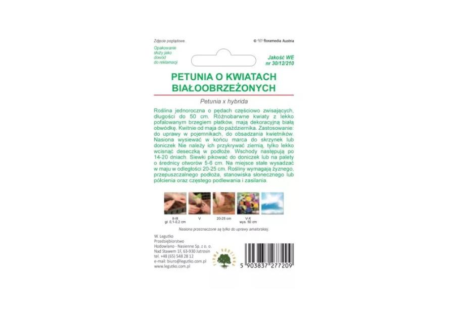 Zdjęcie: Petunia ogrodowa mieszanka 0,01 g W.LEGUTKO