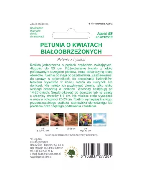 Zdjęcie: Petunia ogrodowa mieszanka 0,01 g W.LEGUTKO