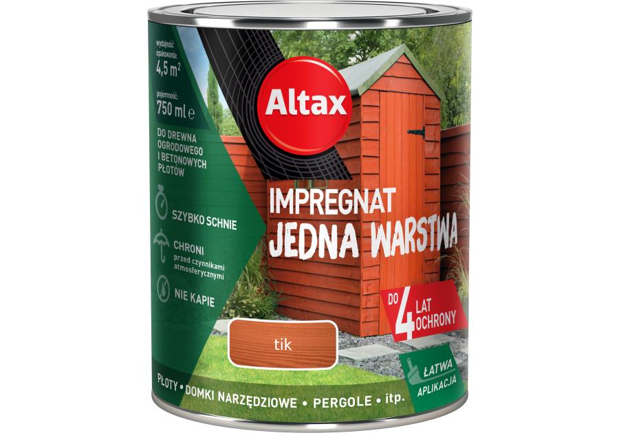 Zdjęcie: Impregnat Jedna Warstwa 4 lata 0,75 L tik ALTAX