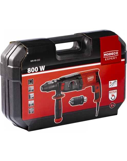 Zdjęcie: Młotowierka SDS plus 800 W 26 mm 2,8J QCC akcesoria, walizka MODECO EXPERT