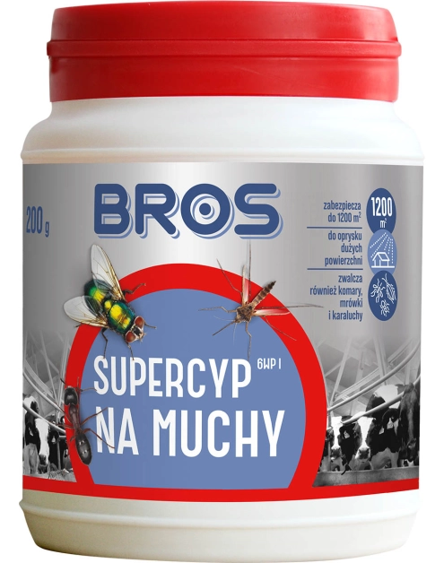 Zdjęcie: Preparat do oprysku na muchy Supercyp 6WP 200 g BROS