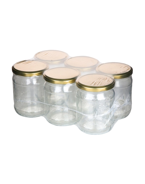 Zdjęcie: Komplet 6 słoików 520 ml + zakrętka fi 82 6-zaczepowa SEZON