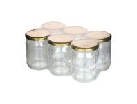 Zdjęcie: Komplet 6 słoików 520 ml + zakrętka fi 82 6-zaczepowa SEZON