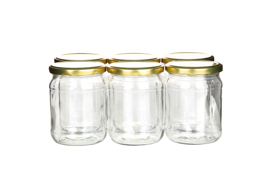 Zdjęcie: Komplet 6 słoików 520 ml + zakrętka fi 82 6-zaczepowa SEZON