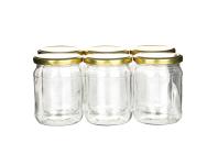 Zdjęcie: Komplet 6 słoików 520 ml + zakrętka fi 82 6-zaczepowa SEZON