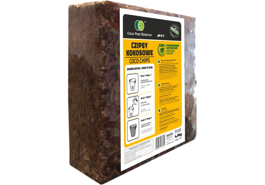 Zdjęcie: Czipsy kokosowe COCO chips brykiet 4,5kg BIOVITA