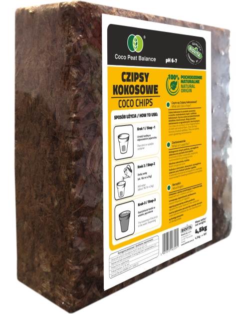 Zdjęcie: Czipsy kokosowe COCO chips brykiet 4,5kg BIOVITA