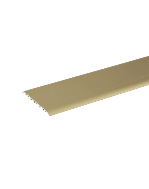 Zdjęcie: Listwa ochronna AL wcisk płaski owalny 80 mm 5w1 klejona L= 0,93 m Złoty anoda mat CEZAR