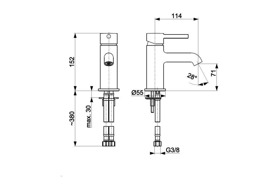Zdjęcie: Bateria umywalkowa Moza chrom KFA