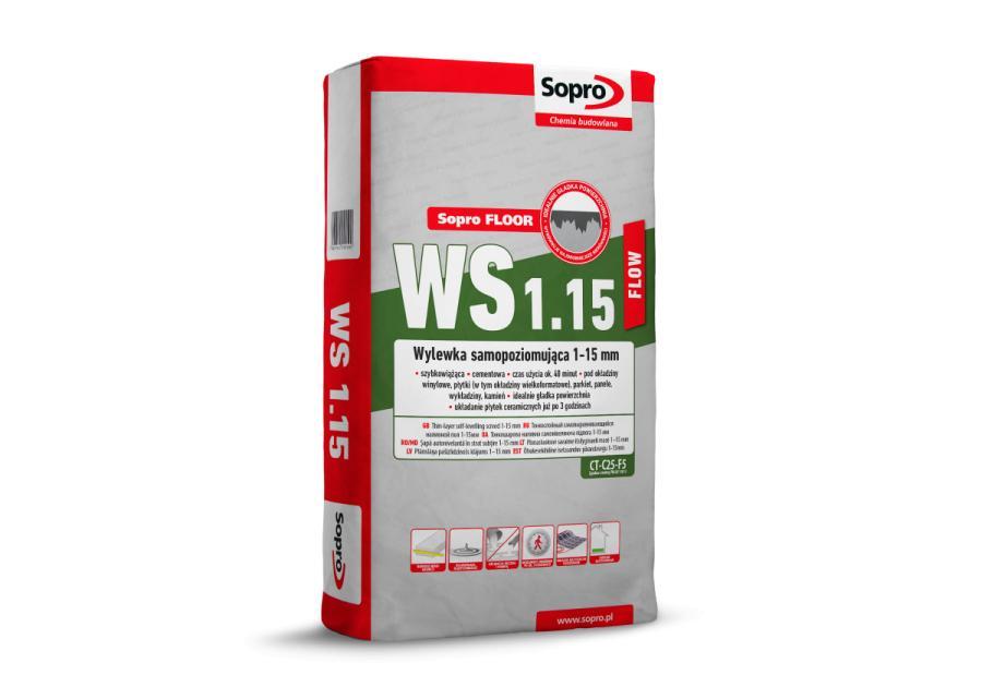 Zdjęcie: Wylewka samopoziomująca 1-15 mm Floor WS 1.15 flow 25 kg SOPRO