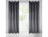 Zdjęcie: Zasłona Sarah 140x250 cm grafitowa na przelotkach EUROFIRANY