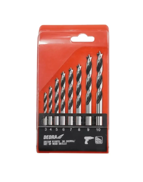 Zdjęcie: Zestaw wierteł do drewna 8 szt. DEDRA