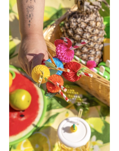 Zdjęcie: Komplet 6 słomek papierowych 19,5 cm mix dekoracji ALTOM DESIGN