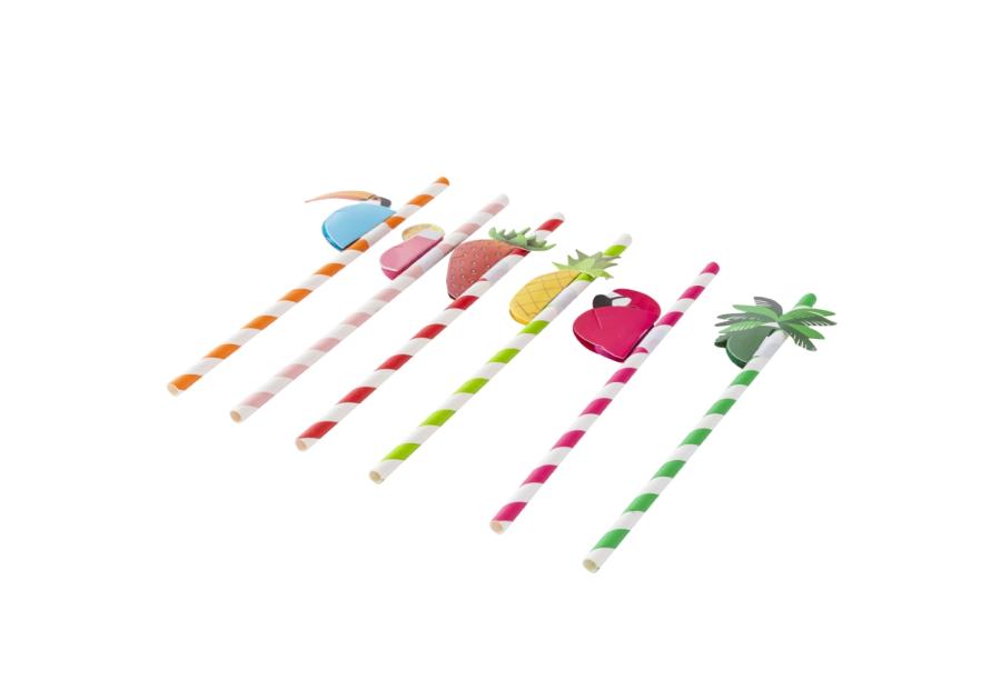 Zdjęcie: Komplet 6 słomek papierowych 19,5 cm mix dekoracji ALTOM DESIGN