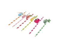 Zdjęcie: Komplet 6 słomek papierowych 19,5 cm mix dekoracji ALTOM DESIGN