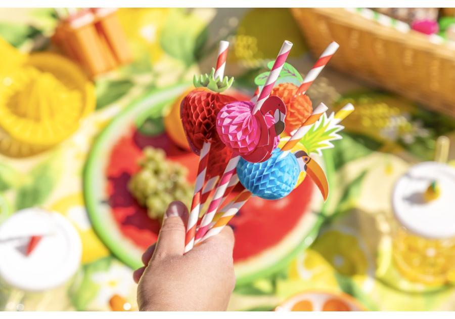 Zdjęcie: Komplet 6 słomek papierowych 19,5 cm mix dekoracji ALTOM DESIGN