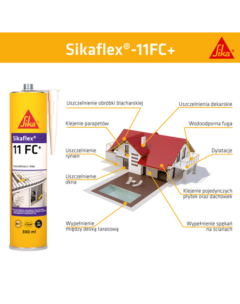 Zdjęcie: Masa uszczelniająca Sikaflex 11 Fc 300 ml czarna SIKA