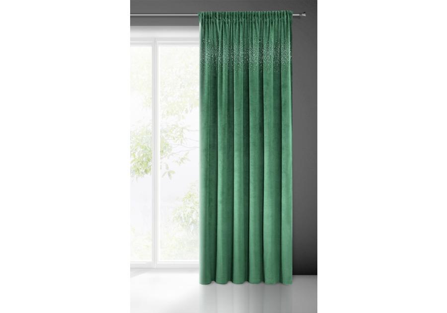 Zdjęcie: Zasłona gotowa Aurora na taśmie 140x270 cm zielony EUROFIRANY