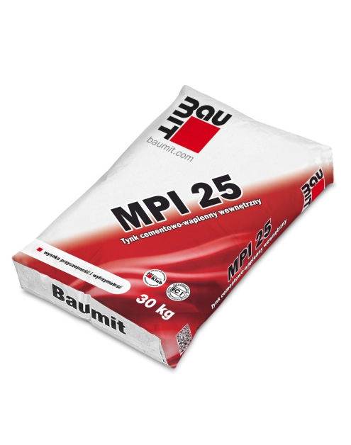 Zdjęcie: Tynk cementowo-wapienny wewnętrzny MPI 25 - 30 kg BAUMIT