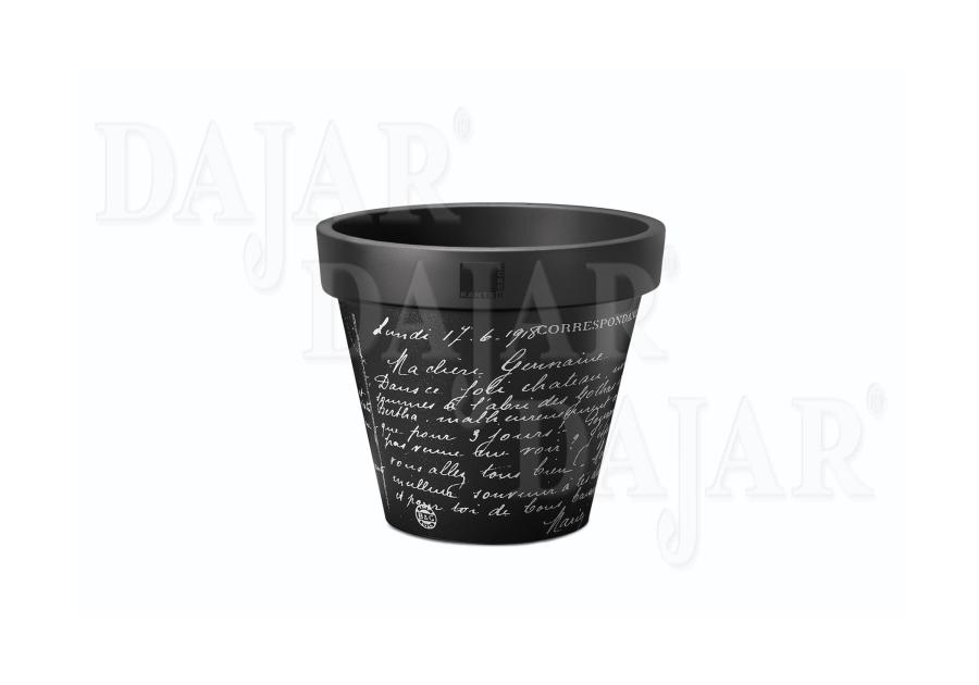 Zdjęcie: Donica okrągła antracyt list 35x31 cm PATIO