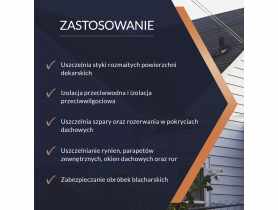 Taśma dekarska uszczelniająca wzmocniona, kolor aluminium RS TAPE 15 cm - 10 m TYTAN PROFESSIONAL