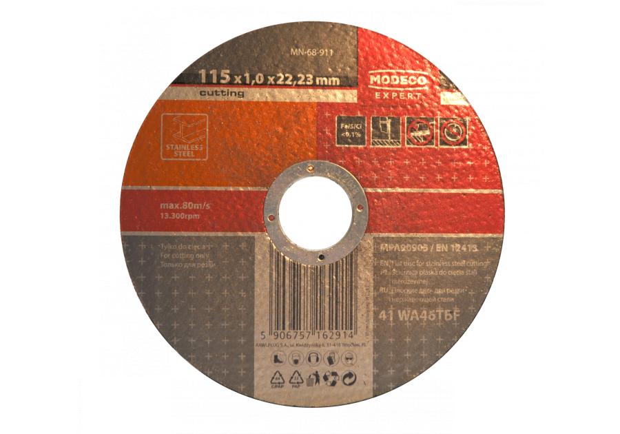 Zdjęcie: Ściernica do cięcia stali nierdzewnej 115x1,6x22,23 mm płaska 25 szt. RAWLPLUG