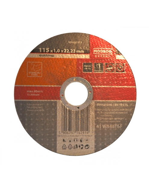 Zdjęcie: Ściernica do cięcia stali nierdzewnej 115x1,6x22,23 mm płaska 25 szt. RAWLPLUG