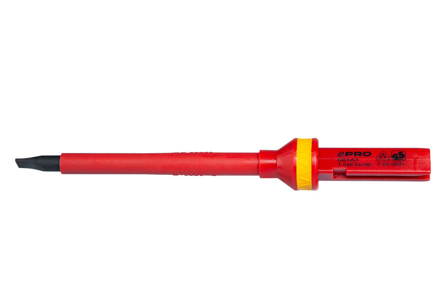 Zdjęcie: Wymienna końcówka wkrętaka izolawana płaski 1,2x6,5x100 mm PRO FACHMAYER