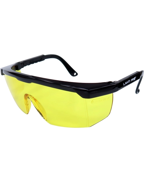Zdjęcie: Okulary ochronne żółte regulowane, odporność mechaniczna F, CE,LAHTI PRO